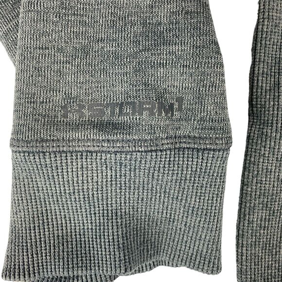 Under armour Storm1 Sweatshirt Mens Large Gray Coldgear Logo Quarter Zip - Picture 11 of 16